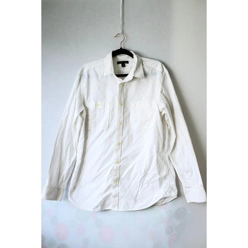 Banana Republic White button up shirt mens 16-16 1/2 L